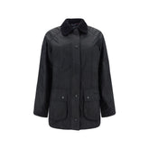 Barbour Black Cotton Coat